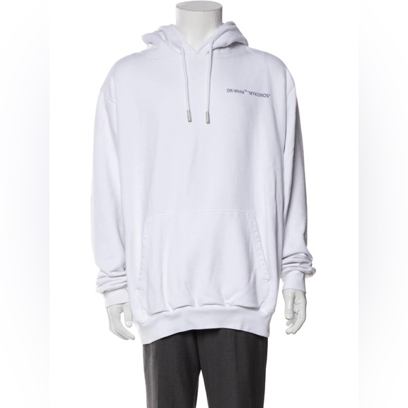 NWT Off-White Exclusive Mykonos White Hoodie - Picture 3 of 6